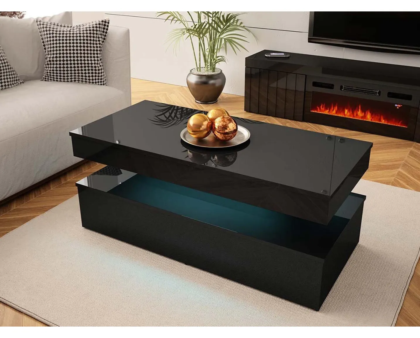 Salontafel Trevaro - Organisch - Goud - Set van 3