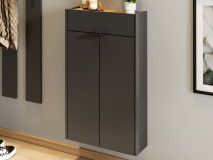 Wandkast AMEYA 2 deuren 1 lade 56 cm grafiet/navarra eik (verticaal)