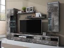 TV-meubelset INDIRA 02 4 deuren kleurrijke leisteen