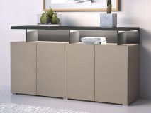 Dressoir SERRIE 4 deuren antraciet/taupe