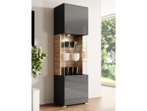 Kolomkast TORERO 1 deur grandson eik/antraciet met led 