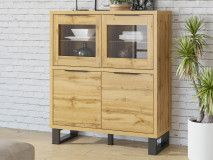 Vitrinekast HALO 4 deuren wotan eik 