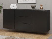 Dressoir AVATAR 2 deuren 3 lades zwart