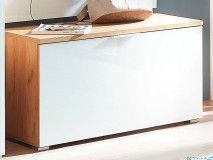 Halbank TOLDO 1 klapdeur navarra eik/ hoogglans wit