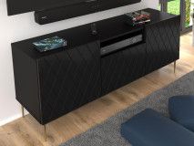 Tv-meubel DINA 3 deuren zwart
