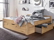 Bed SCARLETT 180x200 cm artisan eik met drie lades
