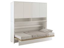 Opklapbed CONCEPTION PRO 90x200 cm kasjmier (horizontaal) met opzetkast met matras