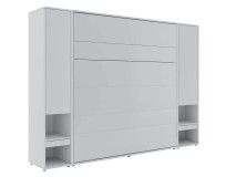 Opklapbed CONCEPTION PRO 180x200 cm mat grijs (verticaal) met kasten