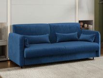 Uitklapbare zetel CONCEPTION PRO 2 plaatsen blauw stof 