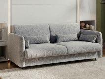 Uitklapbare zetel CONCEPTION PRO 2 plaatsen lichtgrijs stof 