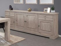 Dressoir KENNY 4 deuren 2 lades 246 cm lichte millennium eik 
