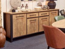 Dressoir LOVELY 4 deuren 2 lades 207 cm oranje teck 