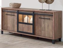 Dressoir ALCANTARA 3 deuren 179 cm old teck 