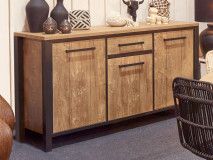 Dressoir LOVELY 3 deuren 1 lade 158 cm oranje teck 