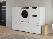Kast WASHING 1 machine met 2 kasten MEDIUM wit