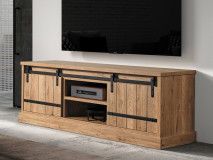 Tv-meubel PIRELI 2 schuifdeuren scarlet eik 