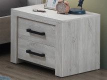 Nachtkastje ELVITALIC 2 lades gebleekte eik 