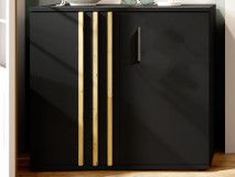 Commode GONZOLA 2 deuren zwart