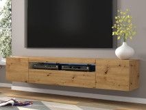 Tv-meubel AUREO 3 deuren 200 cm artisan eik