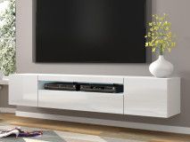 Tv-meubel AUREO 3 deuren 200 cm wit/hoogglans wit