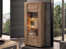 Vitrinekast SACHOURI 1 deur canyon eik/marmer 