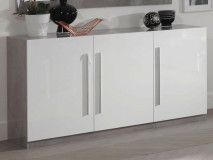Dressoir GRENADE 3 deuren hoogglans marmer/hoogglans wit