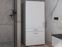 Kast voor wasruimte WASHING 1 deur 2 lades wit