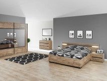 Complete slaapkamer OLIGA I scarlet eik 