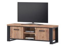 Tv-meubel ESTEBAN 2 deuren industriële eik 