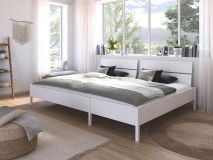 Familiebed DOMUS 270x200 cm alpine wit met hoofdeinde