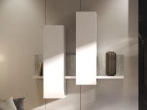 Muurkast BOTSWANA 2 deuren wit/beton