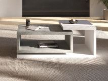 Salontafel BOTSWANA rechthoekig 120 cm wit/beton