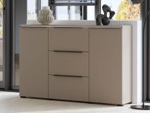 Dressoir TANAMALO 2 deuren 3 lades kasjmier met led