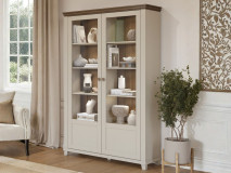 Vitrinekast EVOCO 2 deuren kasjmier/eik dunin