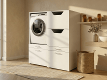 Kast WASHING 1 machine met kast voor wasgoed MEDIUM wit