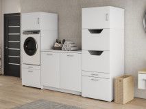 Kast WASHING 1 machine met kast voor wasgoed en kast met werkblad LARGE