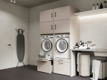 Kast WASHING 2 machines naast elkaar kasjmier met 4 opzetkasten