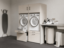 Kast WASHING 2 machines naast elkaar kasjmier met 2 opzetkasten