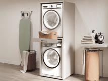 Wasmachinekast WASHING 2 machines boven elkaar MEDIUM kasjmier