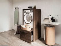 Kast WASHING 1 machine walnoot