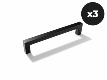 Set van 3 handgrepen WASHING zwart