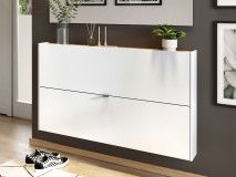 Schoenenkast AMEYA 2 deuren wit/navarra eik