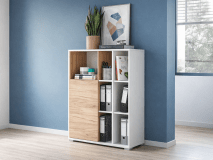 Kast LISBONNE 1 deur wit/navarra eik