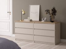 Commode NAIADE 6 lades kasjmier/jackson eik