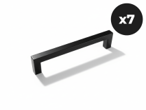 Set van 7 handgrepen WASHING zwart