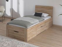 Bed FLASH 90x200 cm eik sonoma met lades
