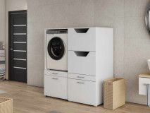 Kast WASHING 1 machine met kast voor wasgoed MEDIUM wit