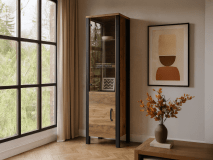 Kolomkast OLIANNE 2 deuren appenzeller sparren/zwart