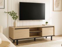 Tv-meubel DURDEN 2 deuren urban eik