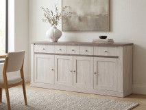 Dressoir NELI 4 deuren 5 lades witte eik/herfst eik